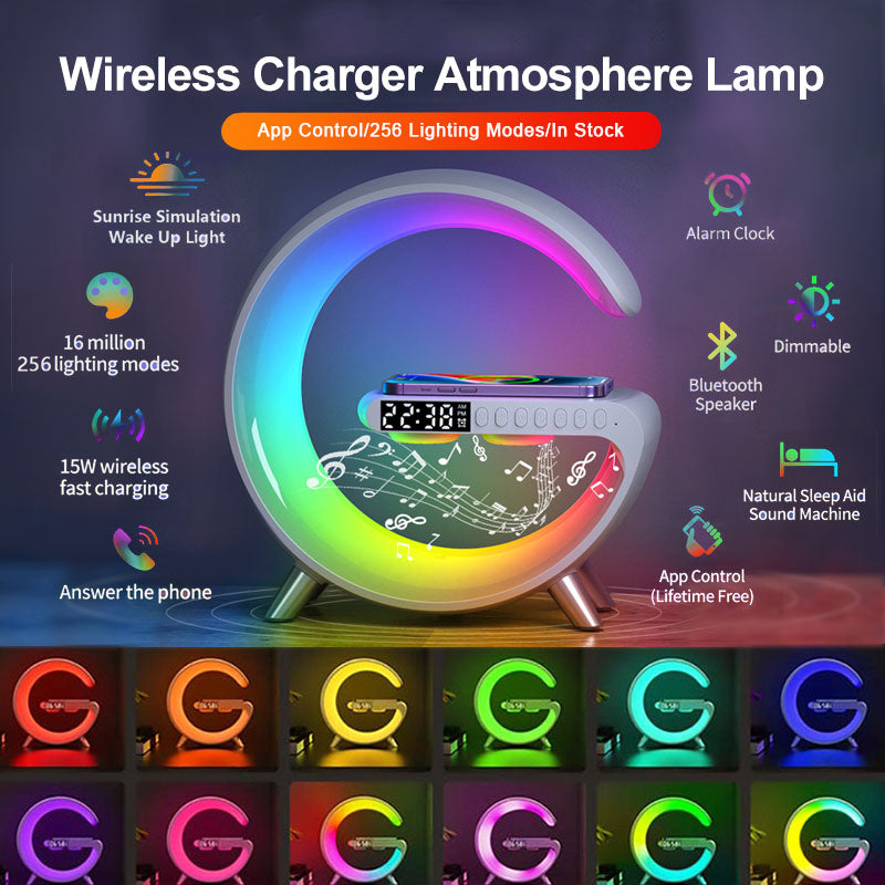Wireless Speaker Charger Lamp