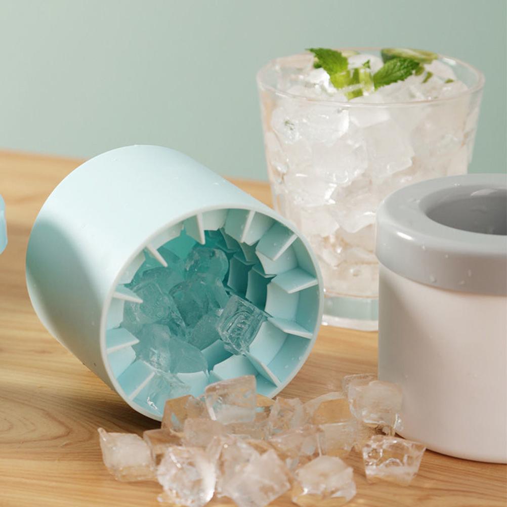 Silicone Cylinder Ice Maker Bucket